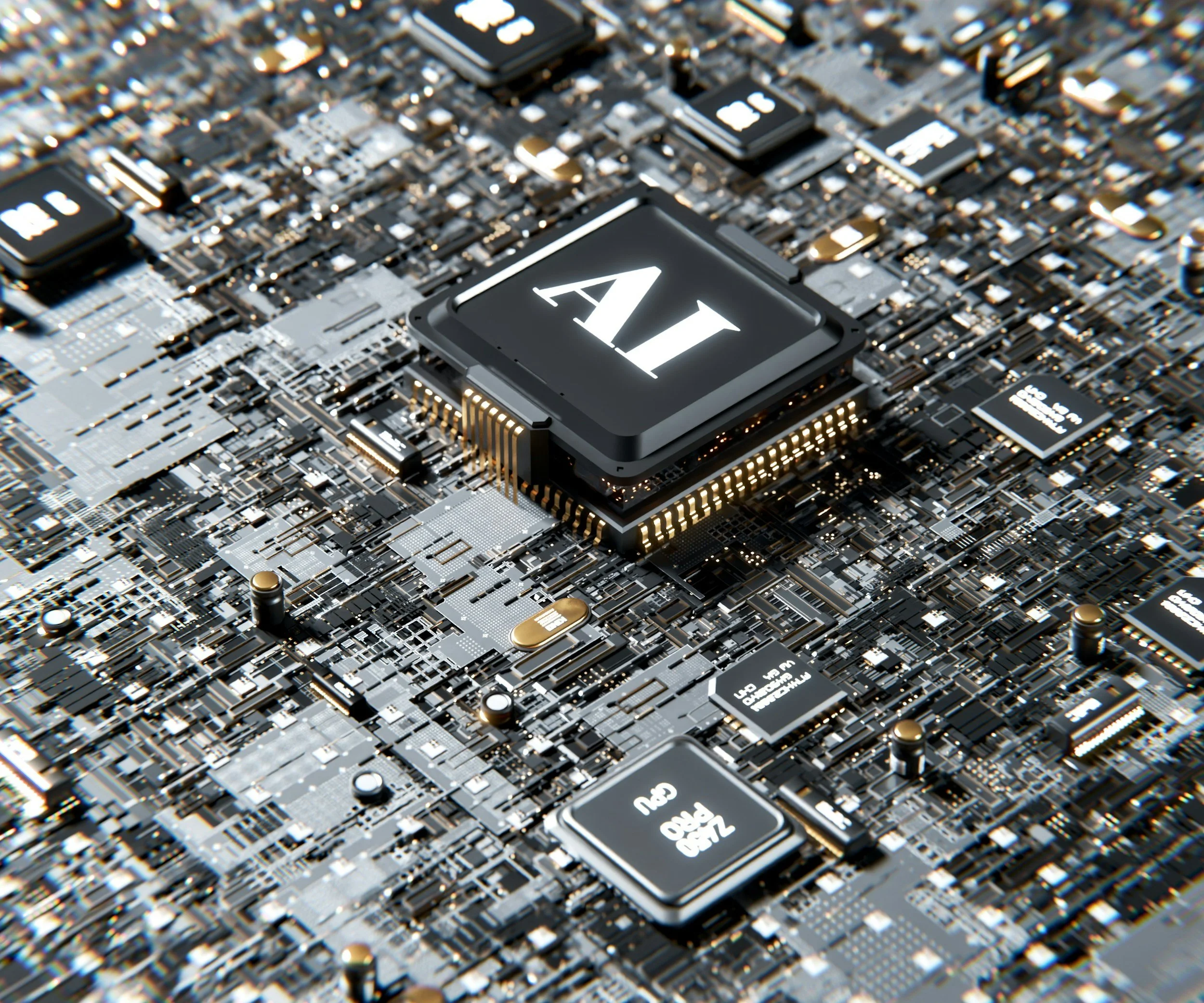AI processor on a circuit board